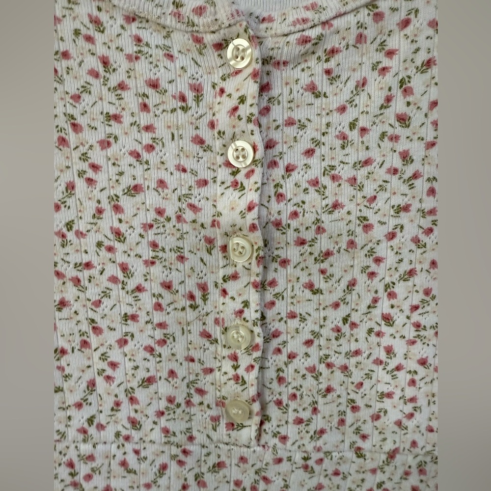 Brandy Melville rose flower print mini dress excellent condition cottage core - Picture 3 of 4